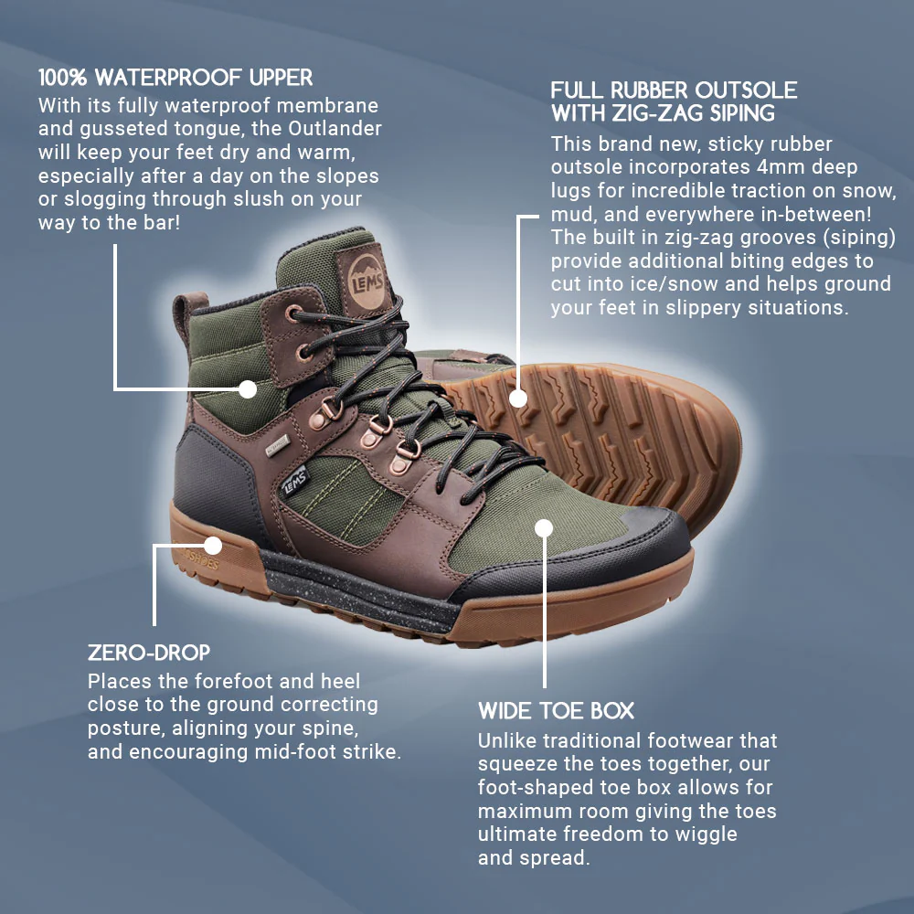 Lems - Outlander Waterproof - Evergreen (Unisex) - Image 6