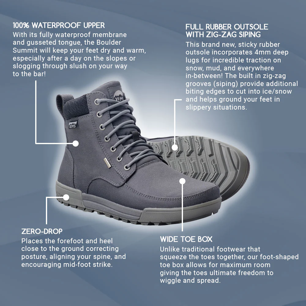 Lems - Waterproof Boulder Boot Summit - Nitro (Unisex) - Image 6